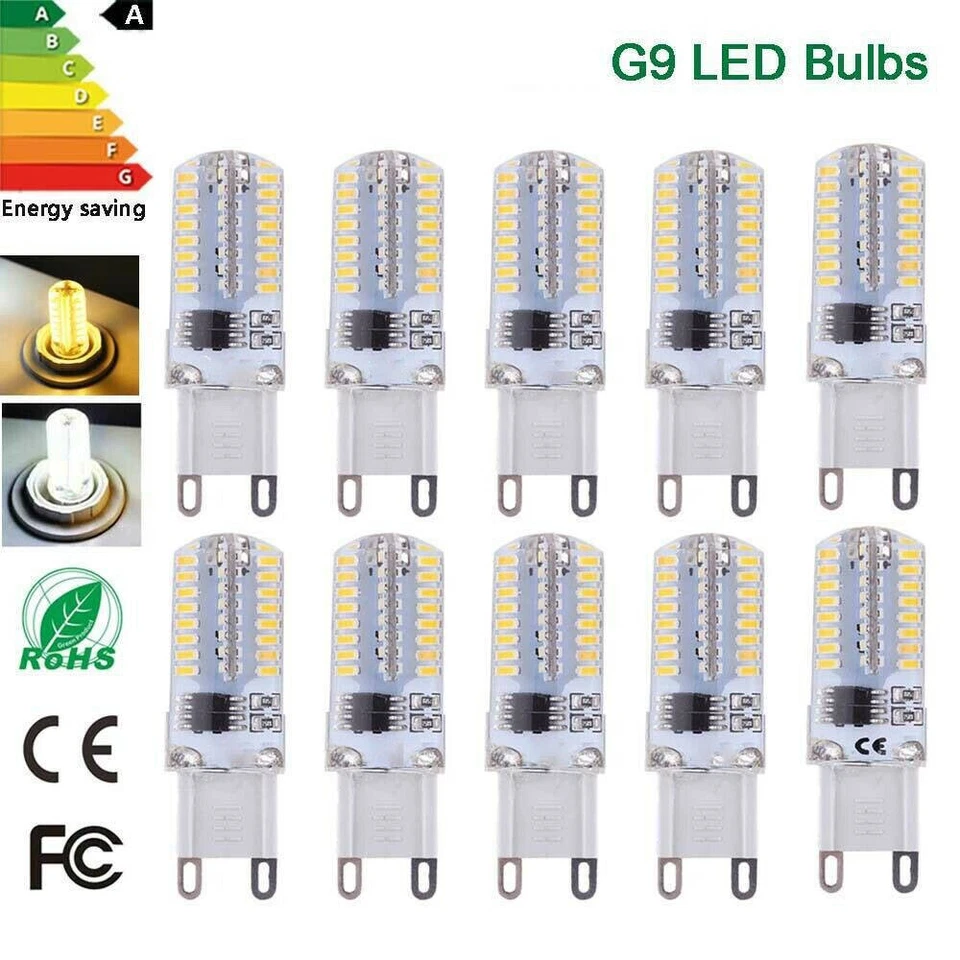 2/5/10/20X G9 LED Bulbs Warm/White lights 6W 230V SMD3014 Replace halogen lamps - Image 1 of 4