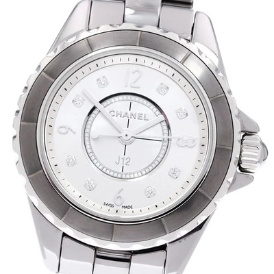 CHANEL J12 Chromatic H3401 8P diamond Silver Dial Quartz Ladies Watch_845690 - Image 1 of 4