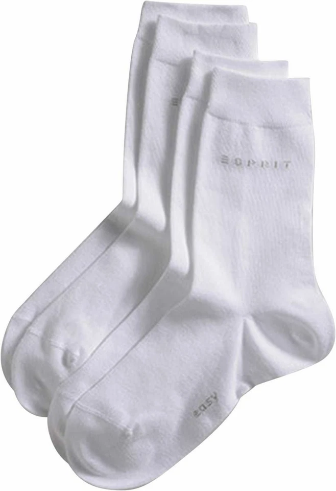 Paquete de 2 calcetines básicos fáciles Esprit para mujer - blancos Foto 1 de 1