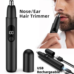 Nose Hair Trimmer For Men Rechargeable Ear and Nose Hair Trimmer Eyebrow Beard - Picture 1 of 14