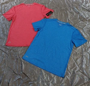 NWT mens jockey sport t shirts v neck 2 shirts 1 blue 1 red size M stretch fit - Picture 1 of 5