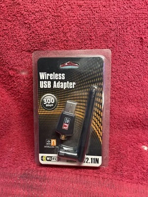Wireless Wifi Adapter 300Mbps Antenna 802.11N USB Wifi 2.4 GHz - Image 1 of 4