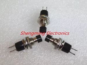 200pcs ON/OFF Black Mini Lockless Momentary Push button Switch PBS-110 - Picture 1 of 1