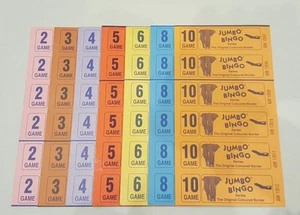 12000 BÜCHER 4 SEITEN (SPIELE) 6 ZUM ANSEHEN JUMBO BINGO TICKETS BLATT - Bild 1 von 1