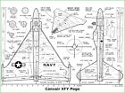 Model Airplane Plans (UC): Convair XFY Pogo 13¼" Wingspan VTO Delta for ½A Eng.