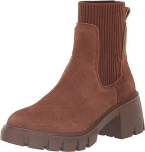 Steve Madden Hayle Damen-Stiefelette aus Veloursleder, kastanienbraun – US 10 - Bild 1 von 7