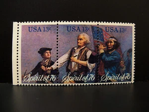US 1976 Scott # 1629 - 1631 * SPIRIT OF 76 * Strip Of 3 13 Cent Stamps MNH - Picture 1 of 7
