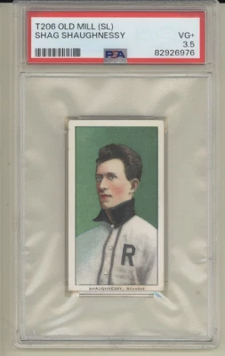 1909 T206 Shag Shaughnessy Roanoke Tigers Old Mill Back PSA 3,5 Foto 1 de 2