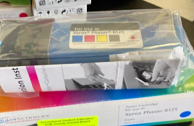 Cartucho de toner compatível com Media Sciences para Xerox Phaser 6125 ciano - Imagem 1 de 4