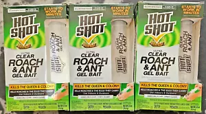 Hot Shot ULTRA Clear Roach and Ant Bait Gel Insect Killer 3 Pack - Picture 1 of 2