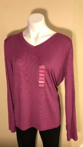 $32 SPALDING Size XXL Long Sleeve Women Activewear V Neck Yoga Soft Stretchy - Picture 1 of 9