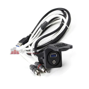 JL Audio XMD-USB/3,5 MM-PNL Marine Stereo 3,5 mm/USB Panel-Halterung Buchse Neu - Bild 1 von 2