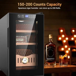 25L Thermostat Elektrischer Humidor 200 Stück Holz Zigarren Humidor Kühlen & Heizen - Bild 1 von 7