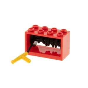 Lego Seilwinde 2x4x2 rot Seil Schlauch Düse gelb komplett Noppen leer 4209c07 - Bild 1 von 2