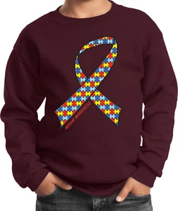 Kids Autism Ribbon Sweatshirt - Picture 1 of 16
