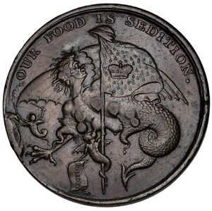 GREAT BRITAIN Warwickshire Birmingham 1791 Copper Penny Token / D&H-34 BHM-360 - Picture 1 of 3