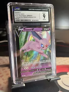 Pokémon CGC 9 Espeon V SWSH201 Promo - Error (Misalignment) - Picture 1 of 2