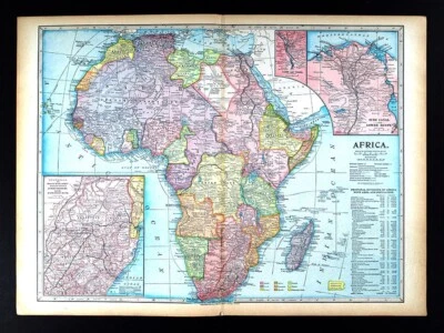 1899 Miller Map Africa Congo Guinea Transvaal Egypt South Cape Colony Morocco - Image 1 of 4