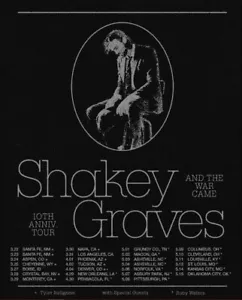 Poster Shakey Graves 10th Anniversary Tour Poster, gift for fans - Picture 1 of 8