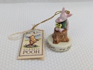 Disney Piglet on Tree Trunk Figure Ornament 2.75 Inch Midwest Cannon Falls - Picture 1 of 8