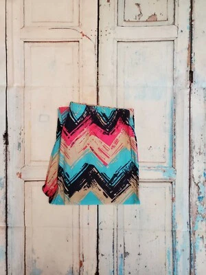 Leggings Chevron Azul Eléctrico Suave Buttery-TALLA ÚNICA Foto 1 de 4