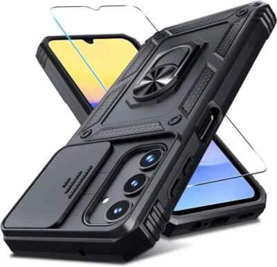 SBOX Funda Para Samsung Galaxy A55 5G ARMOR Antigolpes Soporte Teléfono Cubierta y Pantalla Vidrio