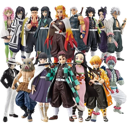 Demon Slayer Action Figure Toys Kimetsu No Yaiba Doll Tanjiro Nezuko Zenitsu Toy Cover