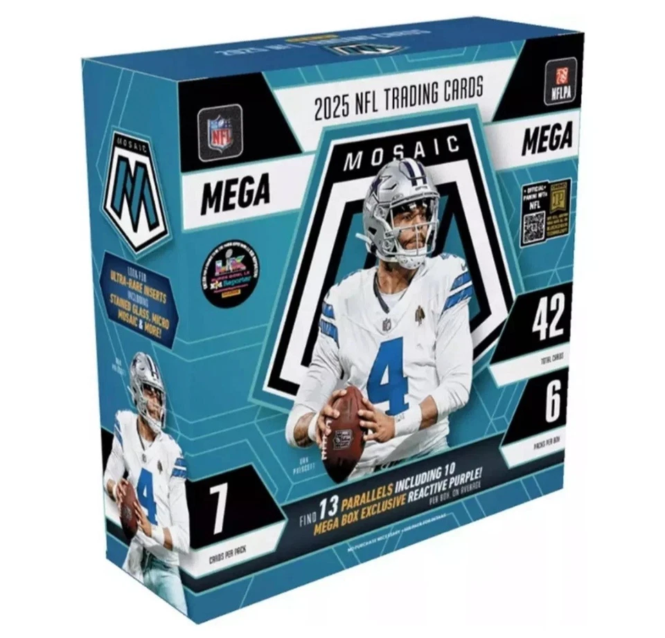 2025 Panini Mosaic NFL футбол мега коробка корабли сегодня - Изображение 1 из 1
