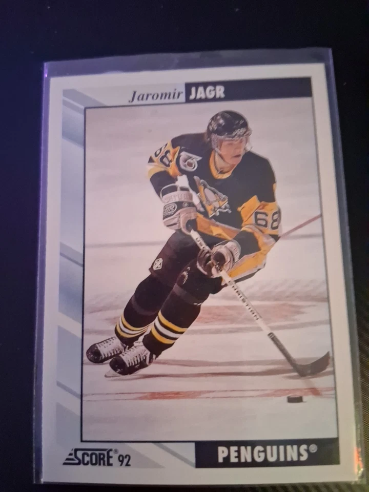 1992-93 Score - Jaromir Jagr #113 Pittsburgh Penguins Hockey Card HOF Mint - Image 1 of 2