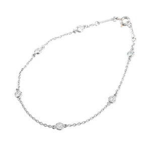 Tiffany Co By The Yard Bracelet Diamond Pt950 Platinum Jewelry Authentic #00026 - Picture 1 of 8