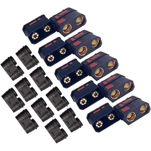 5 Paar Hochstrom Antiblitz Goldstecker QS8-S QS8 Stecker E-Fahrrad Roller E-Bike - Bild 1 von 5
