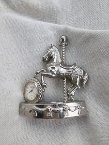 Elgin Carousel Horse Desk Clock - Imagen 1 de 6