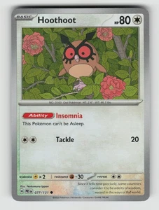 Pokemon - Hoothoot (Master Ball Pattern) - 077/131 SV: Prismatic Evolutions - NM - Picture 1 of 2