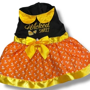 Bootique Dog Sz Small Halloween Costume Wicked Sweet Candy Corn Pet Dress Outfit - Picture 1 of 9