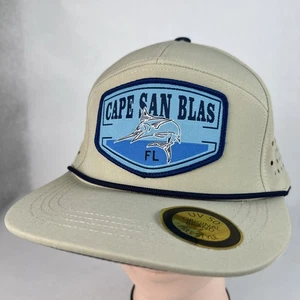 Cape San Blas, FL Florida Seil Druckknopflasche Mütze hellbraun neu mit Etikett - Bild 1 von 16