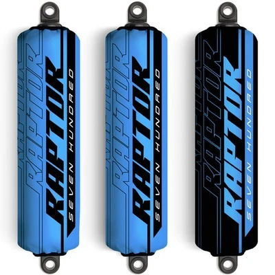 Cyan & Black Shock Covers for Yamaha Raptor YFM700 Sport (2023 Limited Edition) - Image 1 of 4
