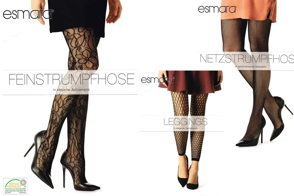 Esmara® Feinstrumpfhose Leggings Strumpfhose Netzstrumpfhose Spitzenoptik 36-46 - Bild 1 von 1