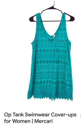 Traje de baño sin mangas estilo Y2K Op vintage cubre color espuma de mar playa XL Foto 1 de 3