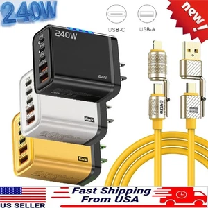 240W Supe Fast Charging USB Type C Wall Charger For Samsung iPhone Android Phone - Picture 1 of 26