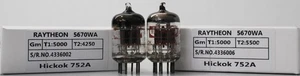 2 Pcs RAYTHEON 5670WA HICKOK 752A TESTED - Picture 1 of 10