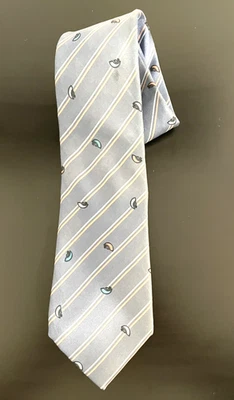 Men's Necktie , Pierre Cardin , 100% Silk, USA Blue / Mauve accents - Image 1 of 3