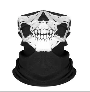 Halloween Skull Face Mask Balaclava Tube Bandana Cover Snood Neck Gaiter Scarf - Picture 1 of 3