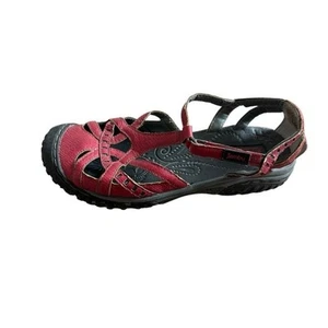 Jambu Sandalen Schuhe 7,5 M rot Gail Memory Foam Bump Toe Komfort - Bild 1 von 9