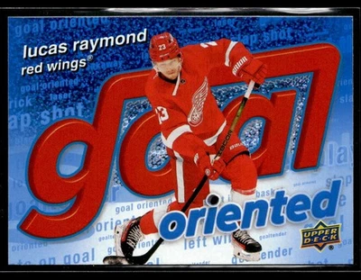 2025-26 Upper Deck Series 1 Goal Oriented Speckle #GO-9 Lucas Raymond - Image 1 of 2