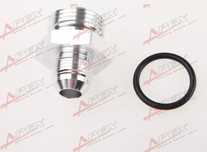 -4AN 4AN Male Flare To -6AN AN6 Straight Cut O-Ring Fitting Silver - Picture 1 of 4