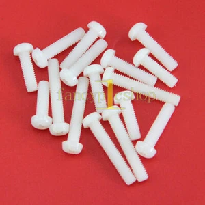 50 pezzi vite nylon bianco M3x8 M3x10 M3x12 15 30 25 30 - Foto 1 di 1