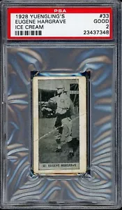 1928 Yuengling's Ice Cream Baseball #33 Eugene Hargrave PSA 2 - Picture 1 of 2