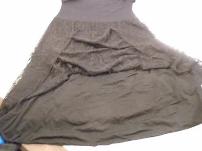 Falda Style & Co Mujer Talla XL Negra Forrada de Encaje Elástica Cintura Plegable Fluida Foto 1 de 4