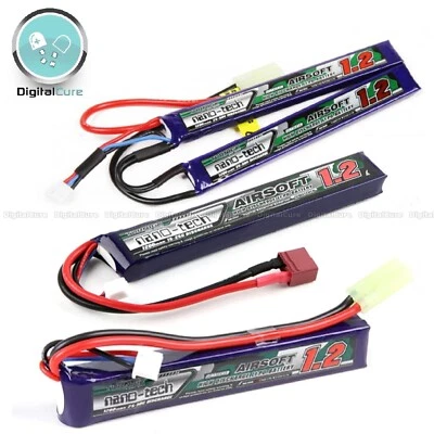 Turnigy 1200mAh 2S 15C 25C Lipo Battery AIRSOFT Mini Tamiya Deans Cranestock