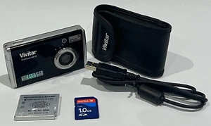 VIVITAR VIVICAM 8010 DIGITAL CAMERA 8MP USB CHARGE CABLE CASE SD CARD - WORKS - Picture 1 of 15